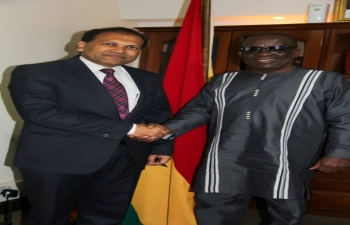 High Commissioner Sugandh Rajaram called on Minister of National Security of Ghana, Hon'ble Albert Kan-Dapaah