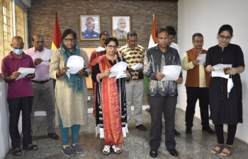 Constitution Day 2021 was celebrated in Accra with reading of the Preamble of the Constitution of India.