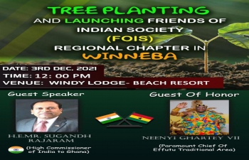 Celebrating Amrit Mahotsav High Commissioner to launch Tree Planting drive at Winneba in Central Region of Ghana
