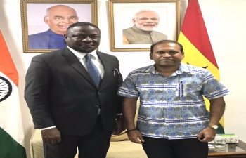 Newly elected President of Association of Ghana Industries & his team called on High Commissioner and discussed cooperation in strengthening bilateral economic ties