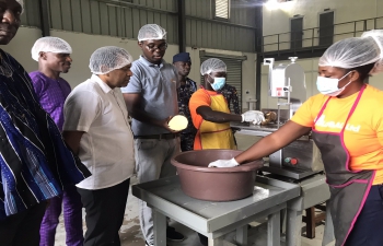 High Commissioner visited CH Foods plant processing Yam & Waste Recycling