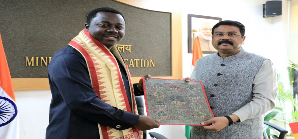 Education Minister of Ghana John Ntim Fordjour had fruitful discussions with Education Minister Dharmendra Pradhan