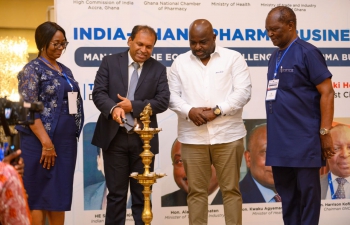 High Commissioner along with Hon. Michael Baafi, Dy Trade & Industry Minister inaugurated India-Ghana Pharma Business Summit 