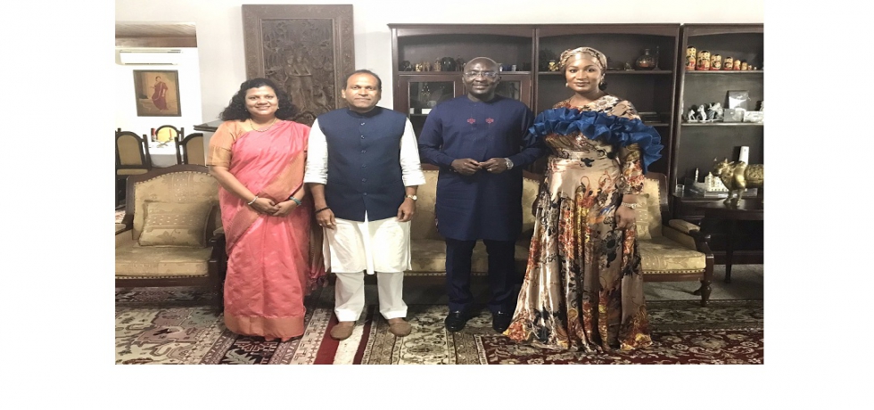 High Commissioner & Spouse Amb. Pratibha Parkar hosted Vice President of Ghana Dr Mahamudu Bawumia & Second Lady Samira Bawumia at India House