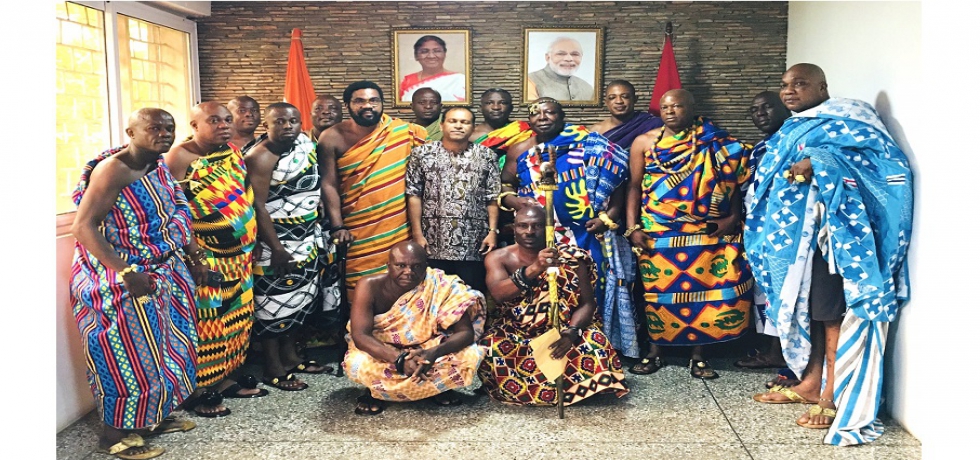 Paramount Chief of Aflao Traditional Area Togbui Adzongaga Amenya Fiti V along with other elders of the community called on High Commissioner 